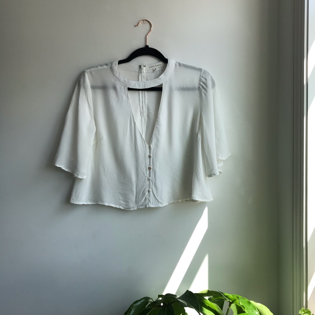 White Button Button-Up